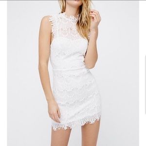 White Free People DayDream Lace Mini Dress Medium